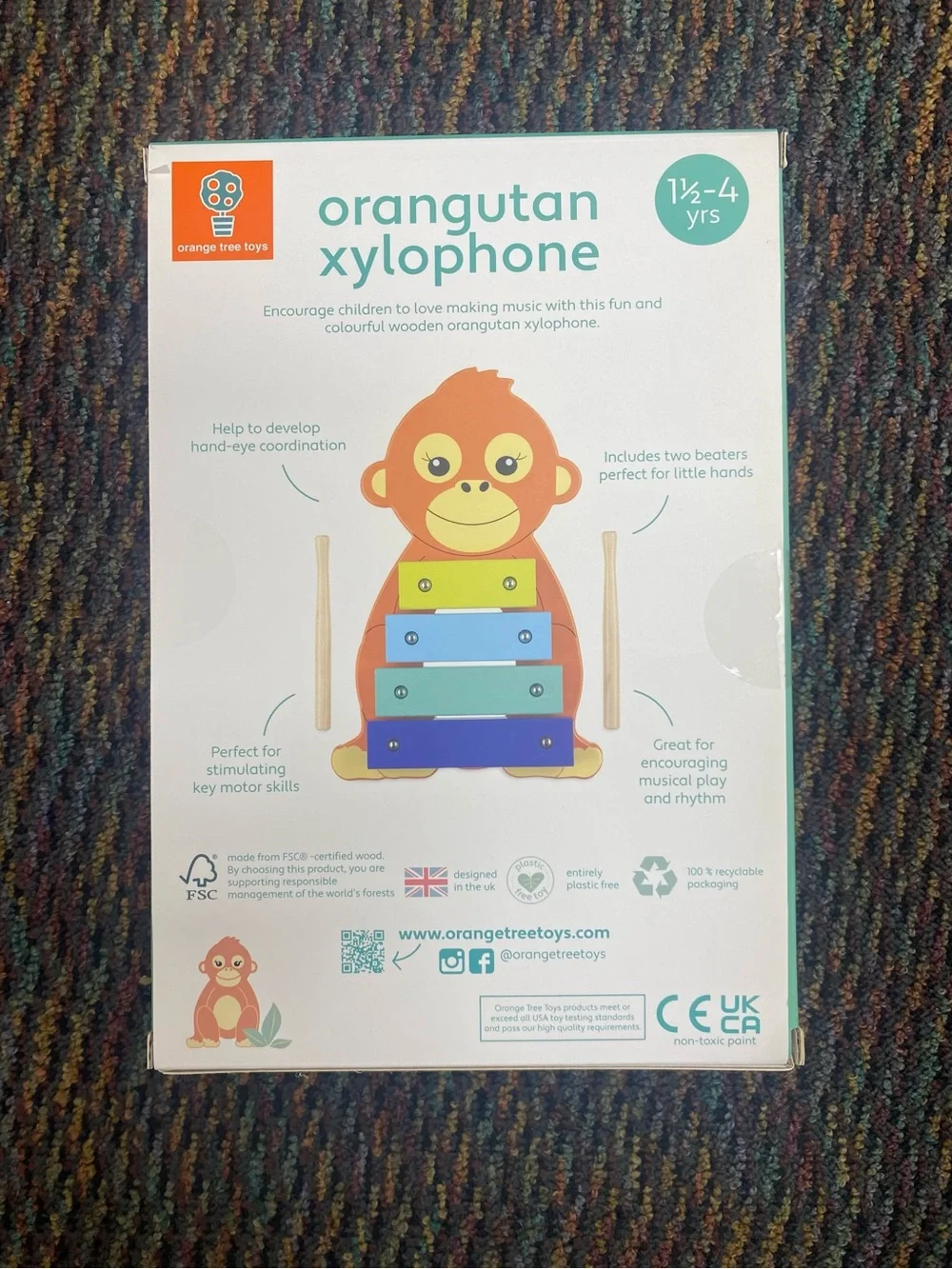 Orangutan Xylophone - Multicolor